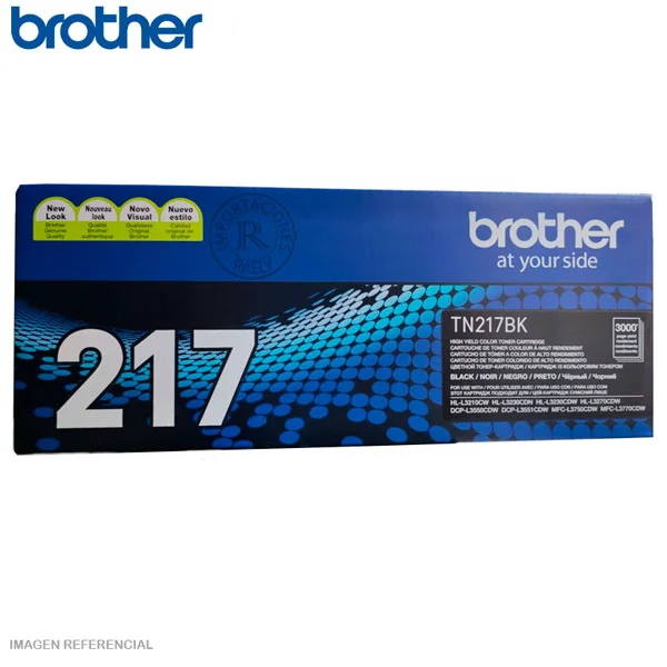 TONER BROTHER TN-217 TN217BK BLACK ORIGINAL